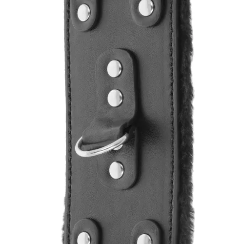 Lederhandschellen Mit Futter Verstellbar Schwarz – Darkness