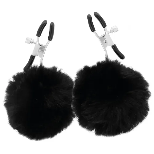 Nipple Clamps With Pom Poms – Darkness