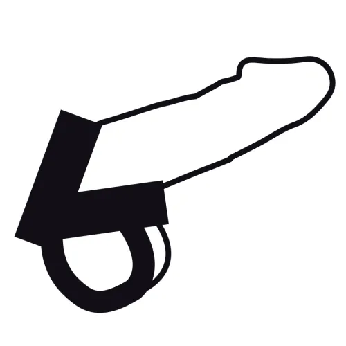 Lederriemen Für Penis Und Hoden H-Teilung – Darkness