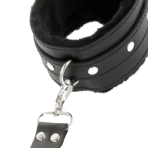 Lederhandschellen Für Füsse Und Hände Schwarz – Darkness