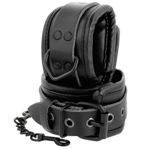 Black Leather Handcuffs and Collar – Darkness