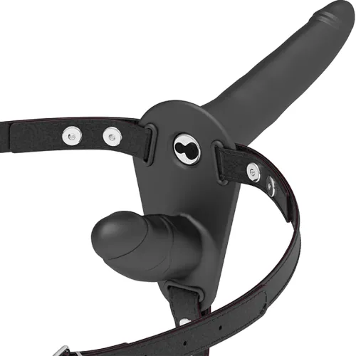 Harness Vibrator Mit Doppelpenetration Schwarz – Fetish Submissive