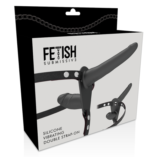 Harness Schwarzer Vibrator Mit Doppelpenetration | Fetish Submissive