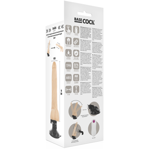 Realistischer Vibrator Natürlich 19cm | Basecock