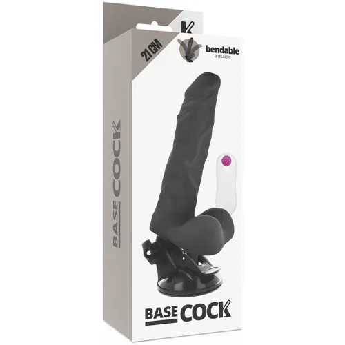 Beweglicher Vibrator Mit Fernbedienung Schwarz 21cm | Basecock