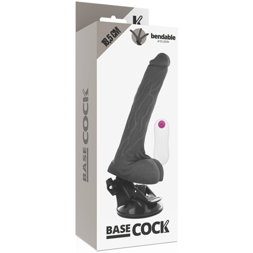 Beweglicher Vibrator Mit Fernbedienung Schwarz 18,5cm | Basecock