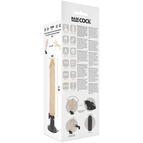 Realistischer Vibrator Mit Fernbedienung Natürlicher 21cm – Basecock