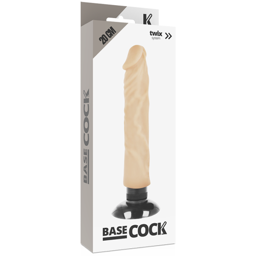 Realistischer Vibrator 2-1 Natürlich 20cm | Basecock