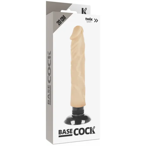 Realistischer Vibrator 2-1 Natürlich 20cm – Basecock