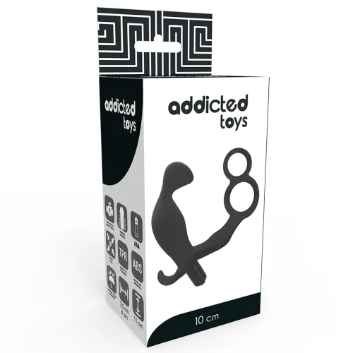 Analplug Mit Doppeltem Penisring Und Hoden Schwarz | Addicted Toys