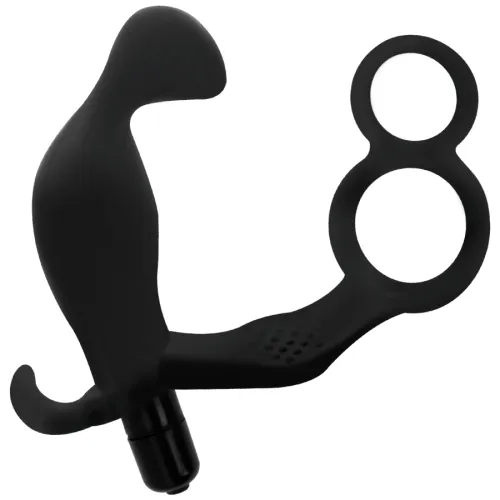 Analplug Mit Doppeltem Penisring Und Hoden Schwarz | Addicted Toys