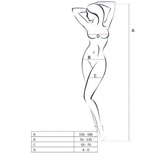 Bs055 Bodystocking Rot OneSize | Passion