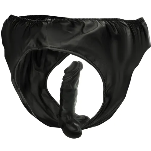 Slip Mit Plug Und Auswechselbarem Dildo – Darkness