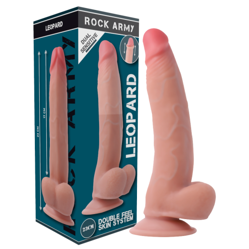 Dual Density Leopard Dildo 23cm | Rockarmy