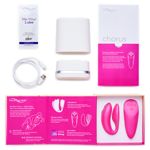 Chorus Paarvibrator Mit Squeeze Kontrolle Rosa | We Vibe