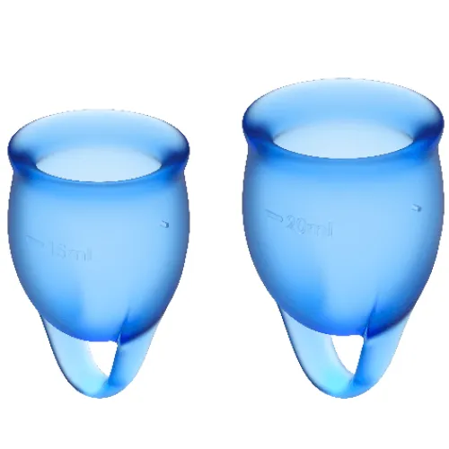 Menstruations Cup Dark Blue 15 + 20ml – Satisfyer