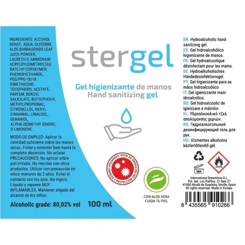 Handdesinfektionsgel Mit Aloe Vera 100ml – Stergel