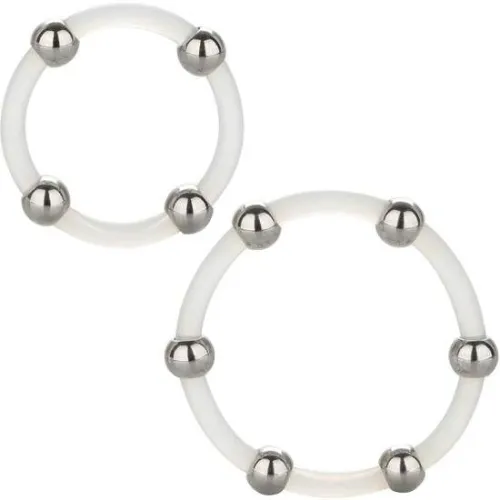 Steel Beaded Silikon Ring Set – Calex
