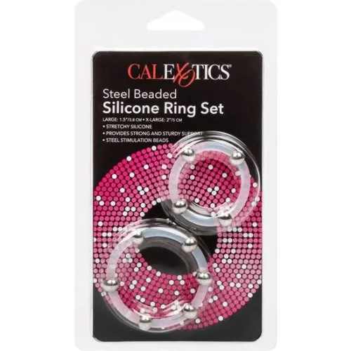 Steel Beaded Silikon Ring Set – Calex