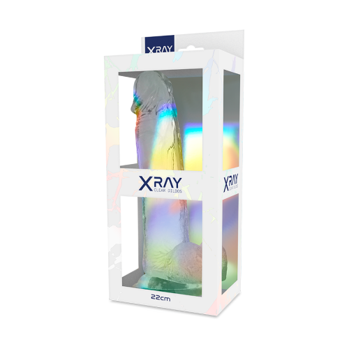 Realistischer Dildo Transparent 22x4.6cm | Xray