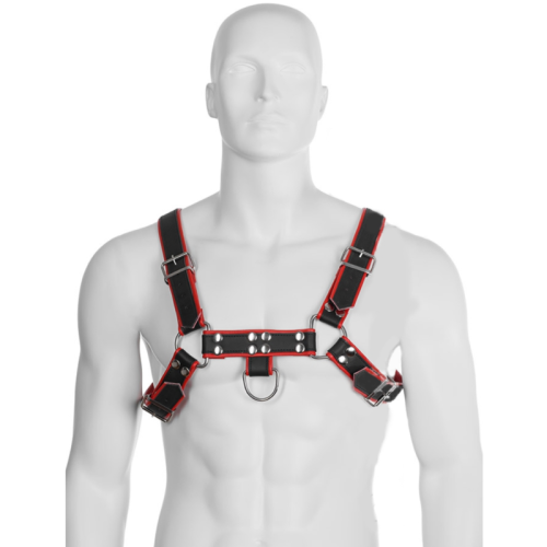 Kettengurt III Schwarz / Rot | Leatherbody