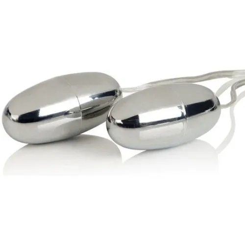 Vibrierende Kugeln Silber Duo – Calex