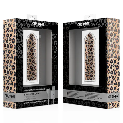 Rechargeable Bullet Leopard 10 Intensities – Custom Bullets