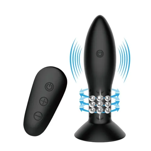 Plug Mit Schwarzen Rotierenden Perlen – Mr Play