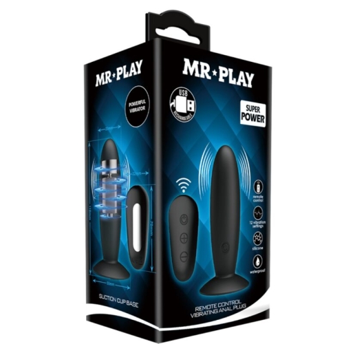 Analplug Mit Vibration Schwarz 12 Modi | Mr Play