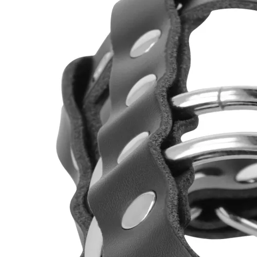Leather Chastity Cage with Lock – Darkness