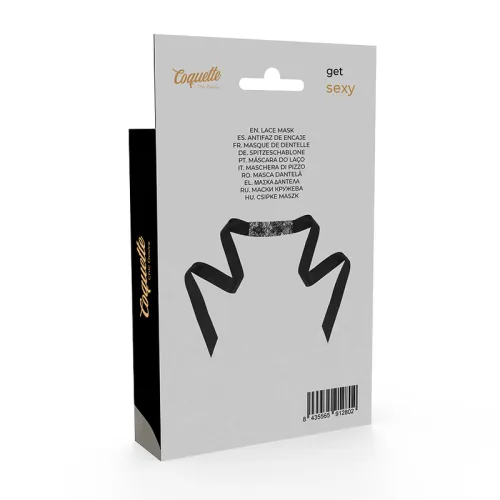 Black Lace Mask with Ribbon – Coquette Chic Desire