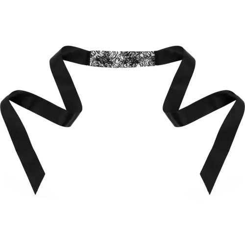 Black Lace Mask with Ribbon – Coquette Chic Desire