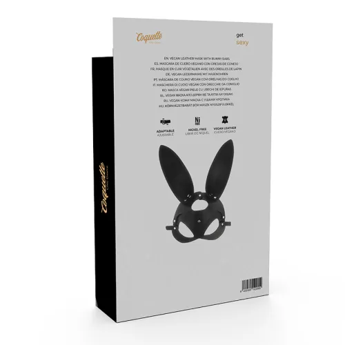 Vegan Leather Mask with Bunny Ears – Coquette Chic Desire