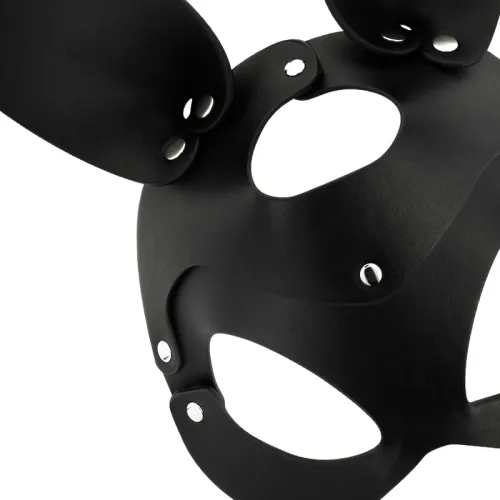 Vegan Leather Mask with Bunny Ears – Coquette Chic Desire