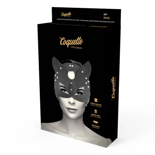 Vegane Ledermaske Mit Katzenohren – Coquette Chic Desire