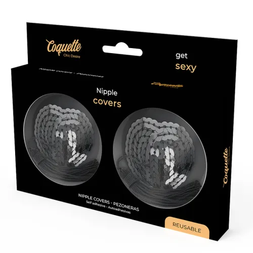 Pailletten-Nipplepatches Schwarz – Coquette Chic Desire