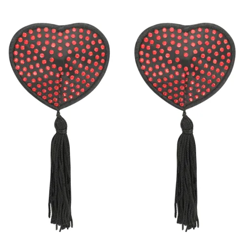 Rot Schwarze Nipplepatches – Coquette Chic Desire