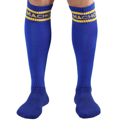 Lange Socken, OneSize, Blau | Macho