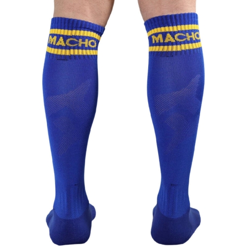 Lange Socken, OneSize, Blau | Macho