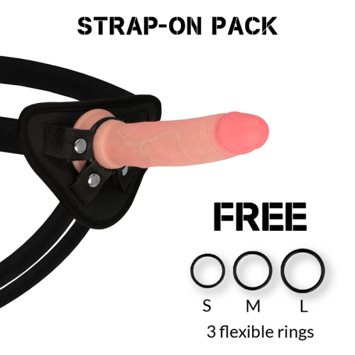 Harness + Premium Dildo Avenger 19cm | Rockarmy