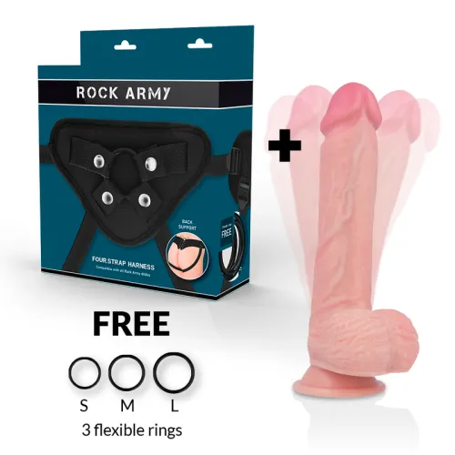 Harness + Hawk-Rotator Und Vibrator 22cm