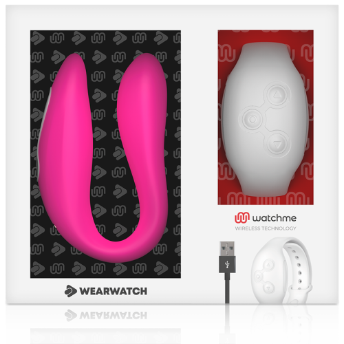 Watchme Dual Technology Vibrator Fuchsia / Snow | Wearwatch