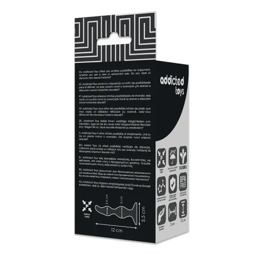Sexueller Analplug 12cm Schwarz – Addicted Toys