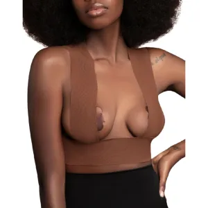 Körperband 5m X 6,5cm + 3 Paare Satin Nippel Abdeckungen Dunkelbraun – Bye Bra