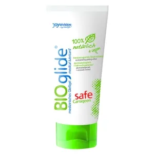 Tube von BIOglide Gleitgel, 100% natürlich und vegan, mit grünem Deckel und Aufschrift 
