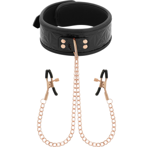 Halsband Mit Nippelklemmen | Beg Me Black Edition