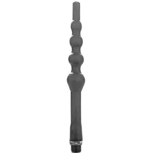 Analdusche Aus Silikon Mit Perlen 27cm – All Black