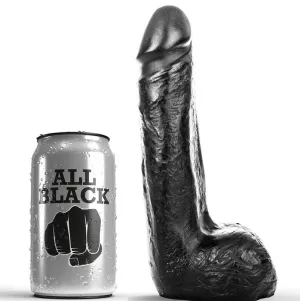 Weicher Schwarzer Realistischer Dildo 20cm – All Black