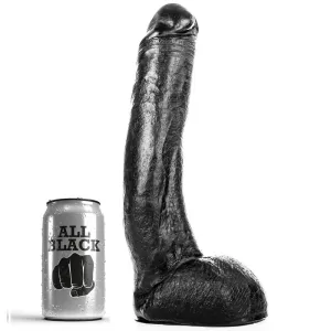 Dildo Dong 29cm Gebogen – All Black