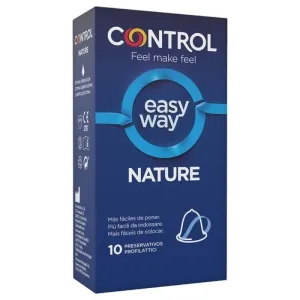 Blaue Verpackung von Control Nature Kondomen, 10 Stück, mit 